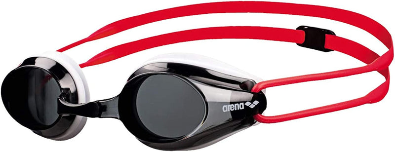 Arena Tracks Youth and Adult Swim Goggles Sporting Goods > Outdoor Recreation > Boating & Water Sports > Swimming > Swim Goggles & Masks Arena Smoke / White / Red Youth Non-mirror 