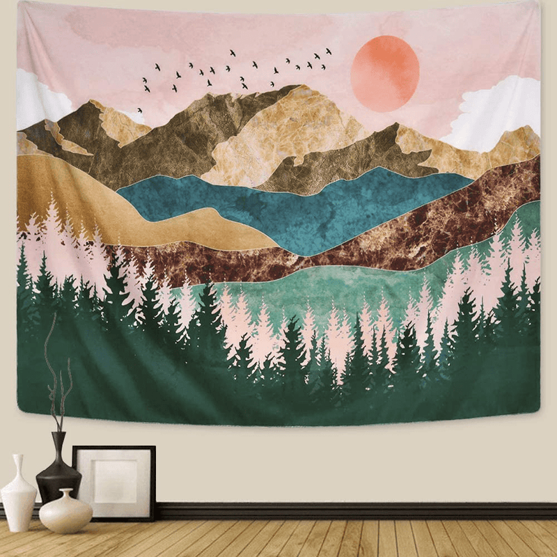 ARFBEAR Mountain Tapestry Forest Tree Popular Wall Hanging Tapestry Nature Landscape Green and Brown Beach Blanket(Large-59 x 51 in) … Home & Garden > Decor > Artwork > Decorative TapestriesHome & Garden > Decor > Artwork > Decorative Tapestries ARFBEAR Green and Brown 59'' x 51'' 