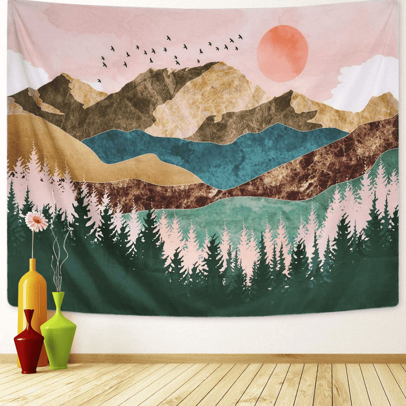 ARFBEAR Mountain Tapestry Forest Tree Popular Wall Hanging Tapestry Nature Landscape Green and Brown Beach Blanket(Large-59 x 51 in) … Home & Garden > Decor > Artwork > Decorative TapestriesHome & Garden > Decor > Artwork > Decorative Tapestries ARFBEAR Green and Brown 79'' x 59'' 