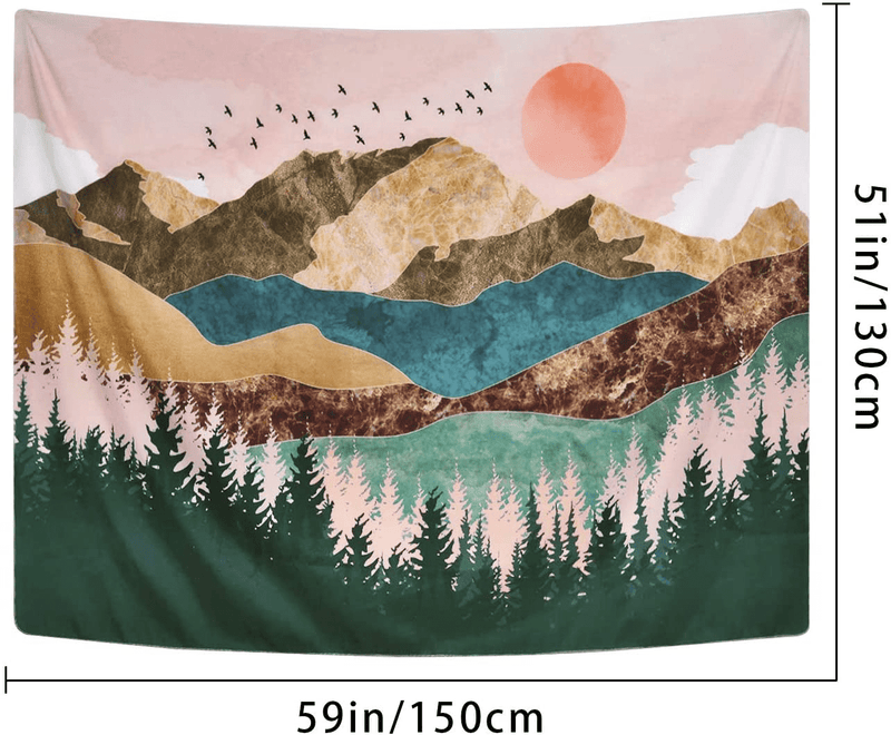 ARFBEAR Mountain Tapestry Forest Tree Popular Wall Hanging Tapestry Nature Landscape Green and Brown Beach Blanket(Large-59 x 51 in) … Home & Garden > Decor > Artwork > Decorative TapestriesHome & Garden > Decor > Artwork > Decorative Tapestries ARFBEAR   