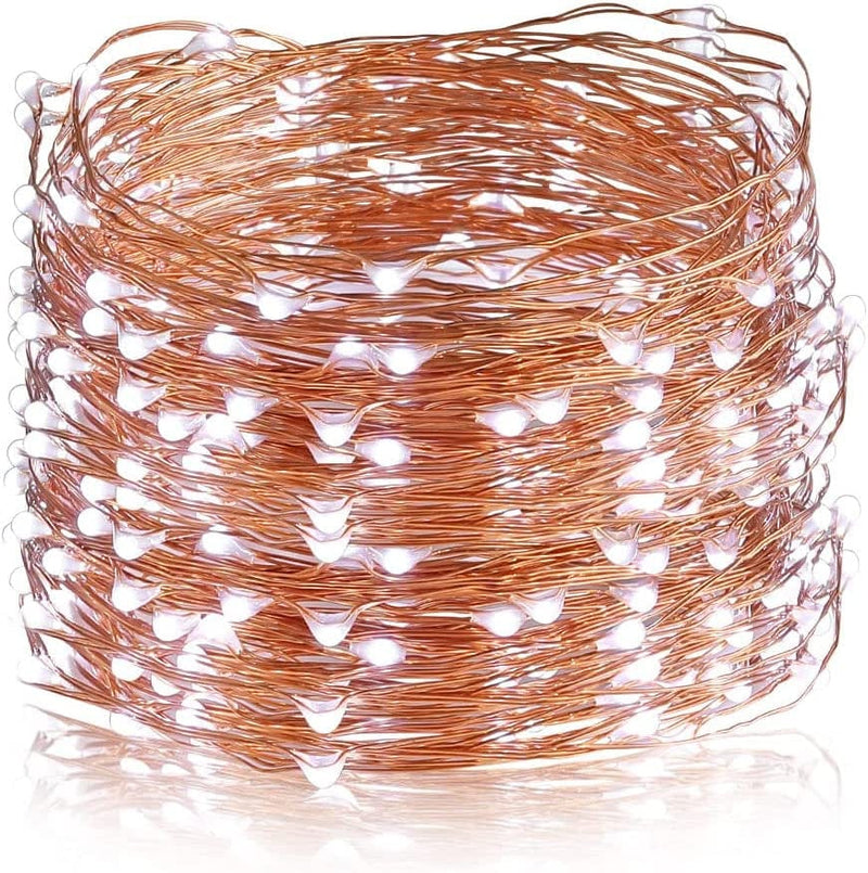 Ariceleo Led Fairy Lights Battery Operated, 1 Pack Mini Battery Powered Copper Wire Starry Fairy Lights for Bedroom, Christmas, Parties, Wedding, Centerpiece, Decoration (5M/16Ft Warm White) Home & Garden > Lighting > Light Ropes & Strings Ariceleo Cool White 2 Pack 