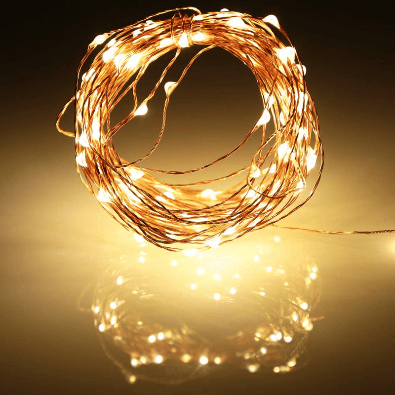 Ariceleo Led Fairy Lights Battery Operated, 4 Packs Mini Battery Powered Copper Wire Starry Fairy Lights for Bedroom, Christmas, Parties, Wedding, Centerpiece, Decoration (5m/16ft Warm White) Home & Garden > Decor > Seasonal & Holiday Decorations& Garden > Decor > Seasonal & Holiday Decorations Ariceleo   