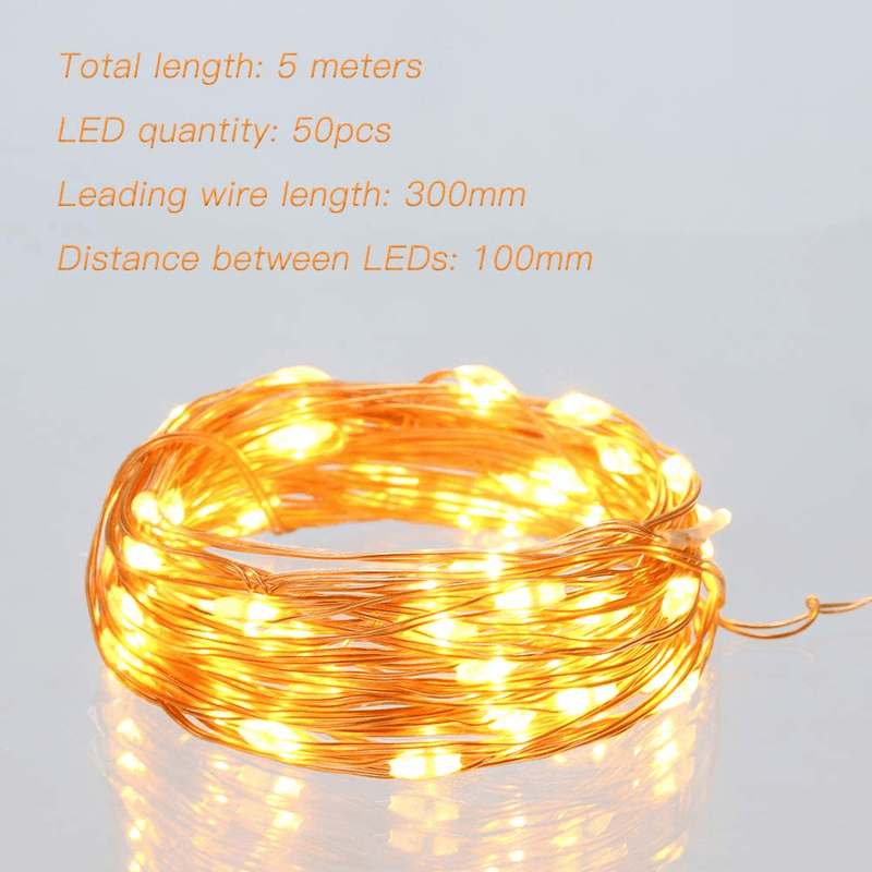 Ariceleo Led Fairy Lights Battery Operated, 4 Packs Mini Battery Powered Copper Wire Starry Fairy Lights for Bedroom, Christmas, Parties, Wedding, Centerpiece, Decoration (5m/16ft Warm White) Home & Garden > Decor > Seasonal & Holiday Decorations& Garden > Decor > Seasonal & Holiday Decorations Ariceleo   