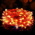 Ariceleo USB LED Fairy String Light, 1 Pack Copper Wire Fairy Lights for Indoor, Bedroom Festival Christmas Wedding Party Patio Decorative Window with USB Interface (16Ft./5M,Warm White) Home & Garden > Lighting > Light Ropes & Strings Ariceleo Orange 1Pack(33ft.) 