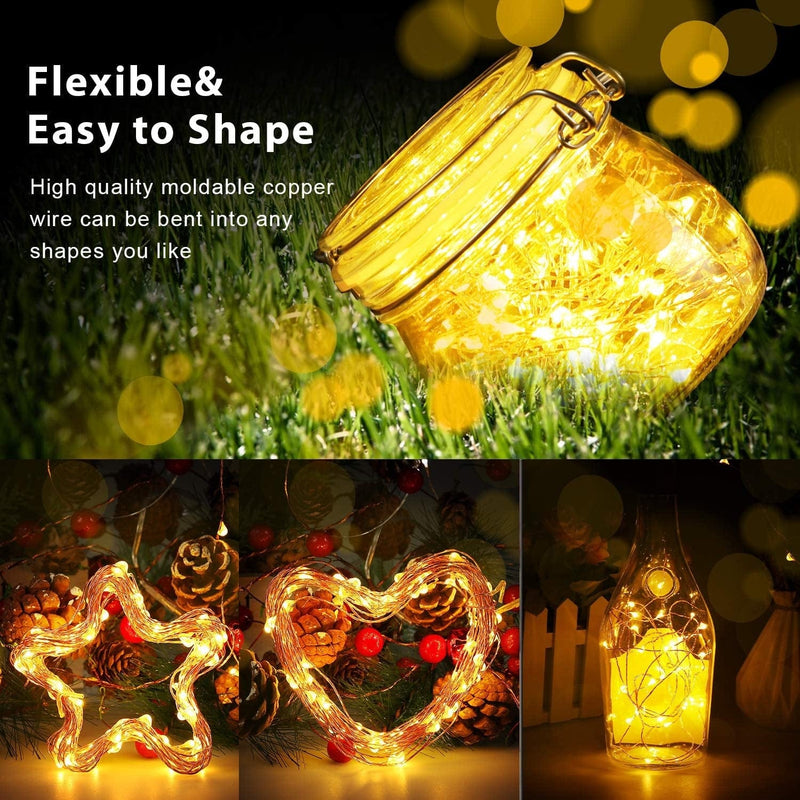Ariceleo USB LED Fairy String Light, 1 Pack Copper Wire Fairy Lights for Indoor, Bedroom Festival Christmas Wedding Party Patio Decorative Window with USB Interface (16Ft./5M,Warm White) Home & Garden > Lighting > Light Ropes & Strings Ariceleo   