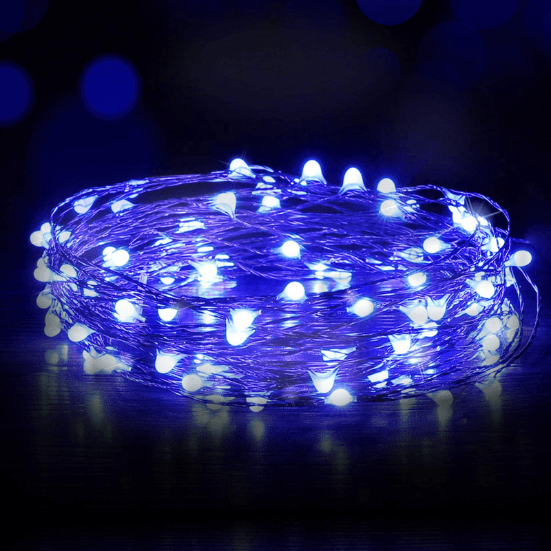 Ariceleo USB Powered Fairy Lights, 50 Led 16 Ft. USB Copper Wire USB String Lights for Bedroom Christmas Decoration Wedding Party Firefly Lights (Red,1 Pack) Home & Garden > Decor > Seasonal & Holiday Decorations Ariceleo Blue 1Pack(33ft.) 