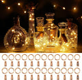 Ariceleo Wine Bottles String Lights, 24 Packs Micro Artificial Cork Copper Wire Starry Fairy Lights, Battery Operated Lights for Bedroom, Parties, Wedding, Decoration(24 Packs 2M/7.2Ft Warm White) Home & Garden > Lighting > Light Ropes & Strings Ariceleo Warm White  