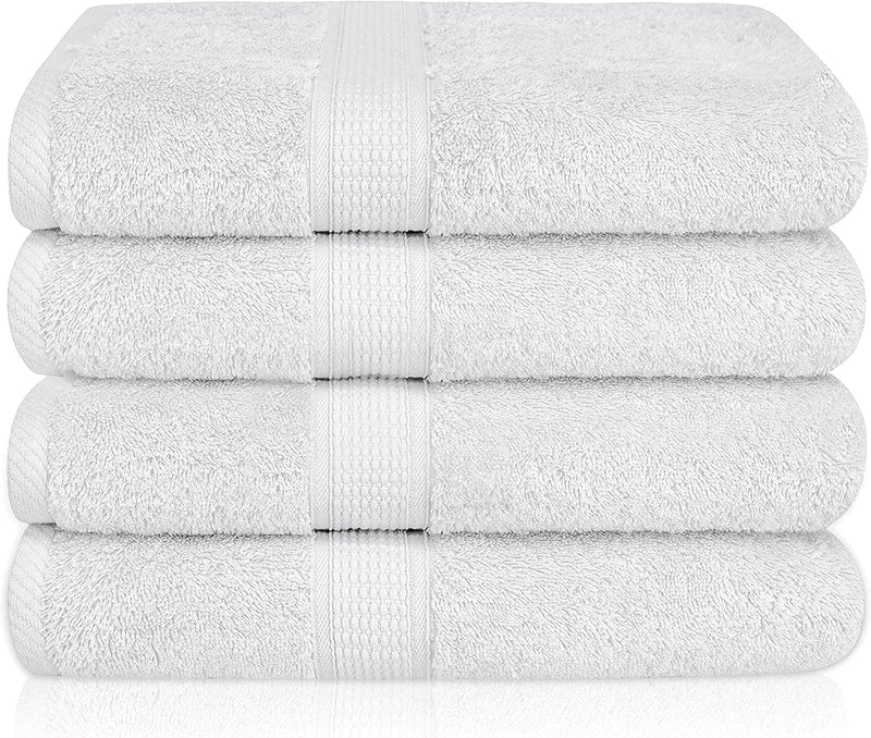 Ariv Towels - Bath Towels Set - Premium Bamboo Cotton Bath Towels - Ultra Absorbent, Soft Feel, Large and Quick Drying 30" X 52" (Duck Egg) - Towel Set of 4 Home & Garden > Linens & Bedding > Towels Terry Towels by SJL White  