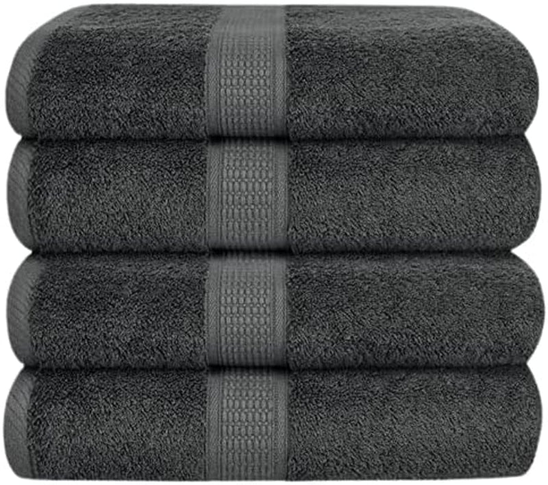 Ariv Towels - Bath Towels Set - Premium Bamboo Cotton Bath Towels - Ultra Absorbent, Soft Feel, Large and Quick Drying 30" X 52" (Duck Egg) - Towel Set of 4 Home & Garden > Linens & Bedding > Towels Terry Towels by SJL Grey  