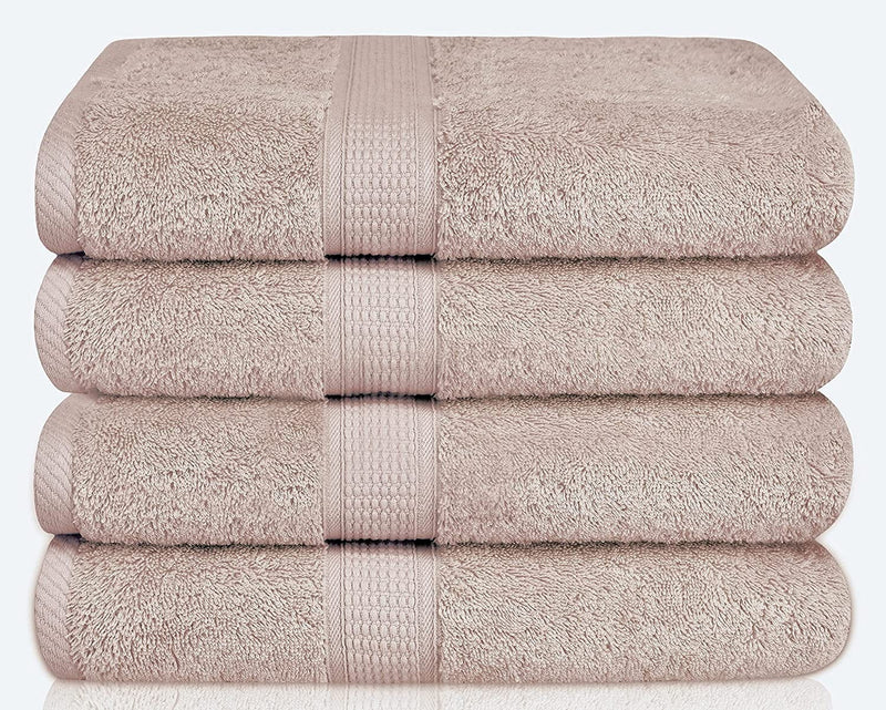 Ariv Towels - Bath Towels Set - Premium Bamboo Cotton Bath Towels - Ultra Absorbent, Soft Feel, Large and Quick Drying 30" X 52" (Duck Egg) - Towel Set of 4 Home & Garden > Linens & Bedding > Towels Terry Towels by SJL Blush  