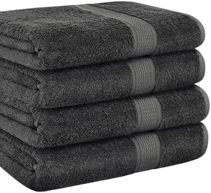 Ariv Towels - Bath Towels Set - Premium Bamboo Cotton Bath Towels - Ultra Absorbent, Soft Feel, Large and Quick Drying 30" X 52" (Grey) - Towel Set of 4 Home & Garden > Linens & Bedding > Towels Terry Towels by SJL   