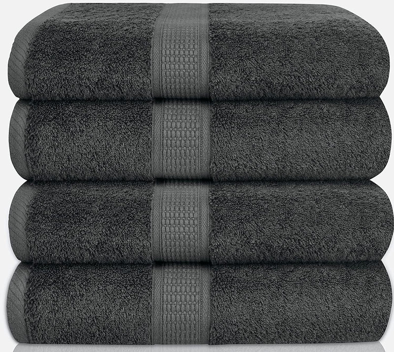 Ariv Towels - Bath Towels Set - Premium Bamboo Cotton Bath Towels - Ultra Absorbent, Soft Feel, Large and Quick Drying 30" X 52" (Grey) - Towel Set of 4 Home & Garden > Linens & Bedding > Towels Terry Towels by SJL   