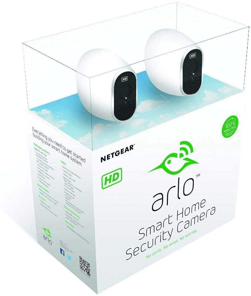 Arlo - Wireless Home Security Camera System | Night vision, Indoor/Outdoor, HD Video, Wall Mount | Includes Cloud Storage & Required Base Station | 1-Camera System (VMS3130) Cameras & Optics > Cameras > Surveillance Cameras Arlo 2 Camera Kit  