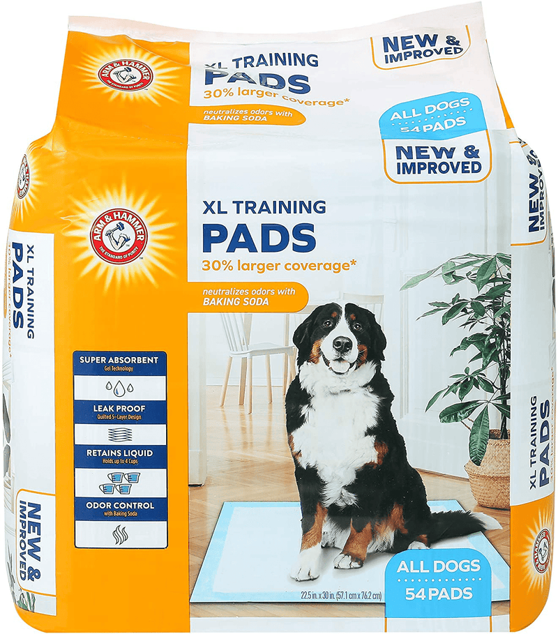 Arm & Hammer for Dogs Training Pads - New & Improved Super Absorbent, Leak-Proof, Odor Control Quilted Puppy Pads with Baking Soda -Bulk Wee Wee Pads from Arm and Hammer, Dog Pads Animals & Pet Supplies > Pet Supplies > Dog Supplies > Dog Diaper Pads & Liners Arm & Hammer XL Pads 36 Count (Pack of 1) 