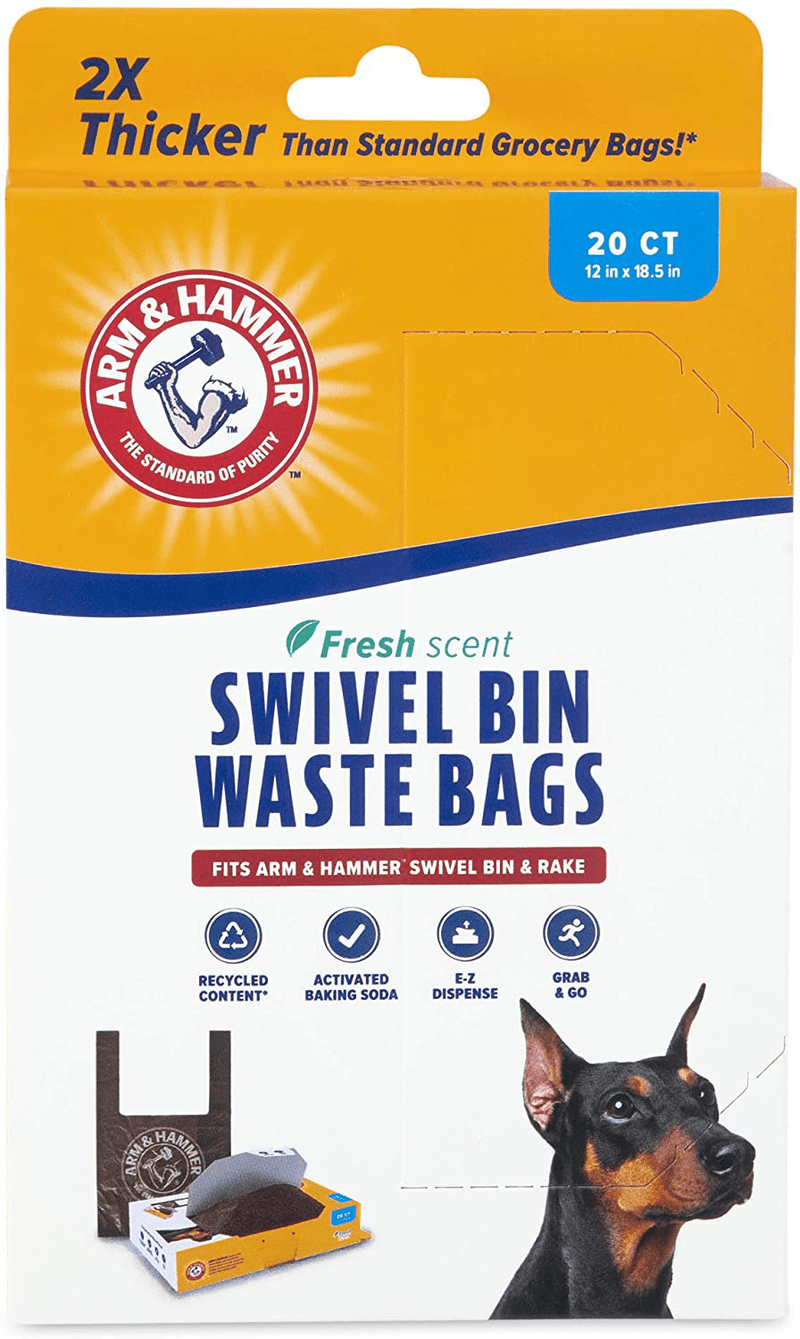 Arm & Hammer Swivel Bin Waste Bags, 20 Count, 1 Pack Animals & Pet Supplies > Pet Supplies > Dog Supplies Petmate Default Title  