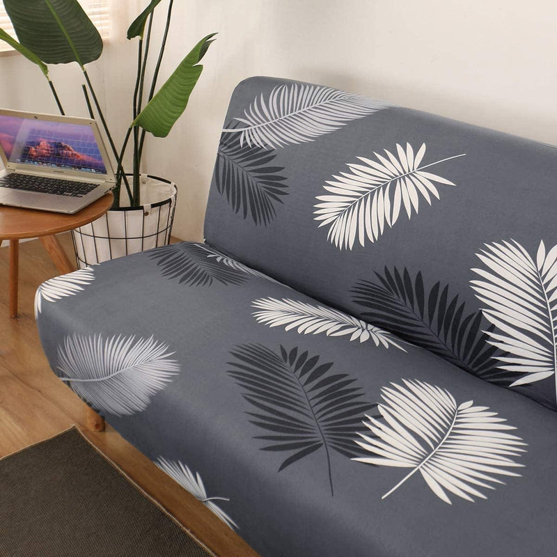 Armless Sofa Bed Cover,Stretch Plush Futon Cover Fitted Full Folding Sofa Slipcover without Armrests Removable Furniture Cover Protector with Elastic Bottom for Living Dining Room Pets Home & Garden > Decor > Chair & Sofa Cushions TOPCHANCES   