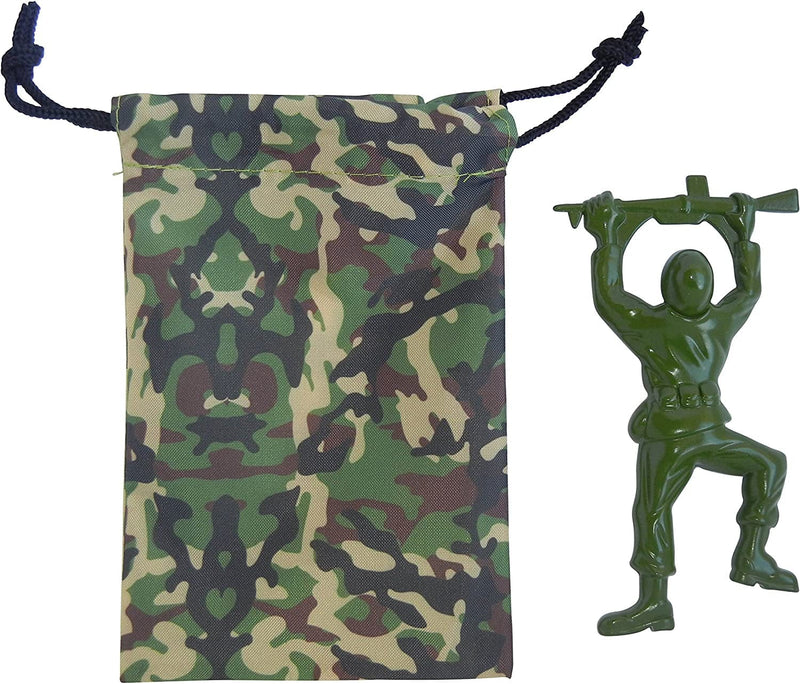 Army Man Bottle Opener. Includes Camouflage Draw String Gift Bag. Solid Die Cast Zinc Alloy Metal. Unique Gifts for Men by Qualitas Products