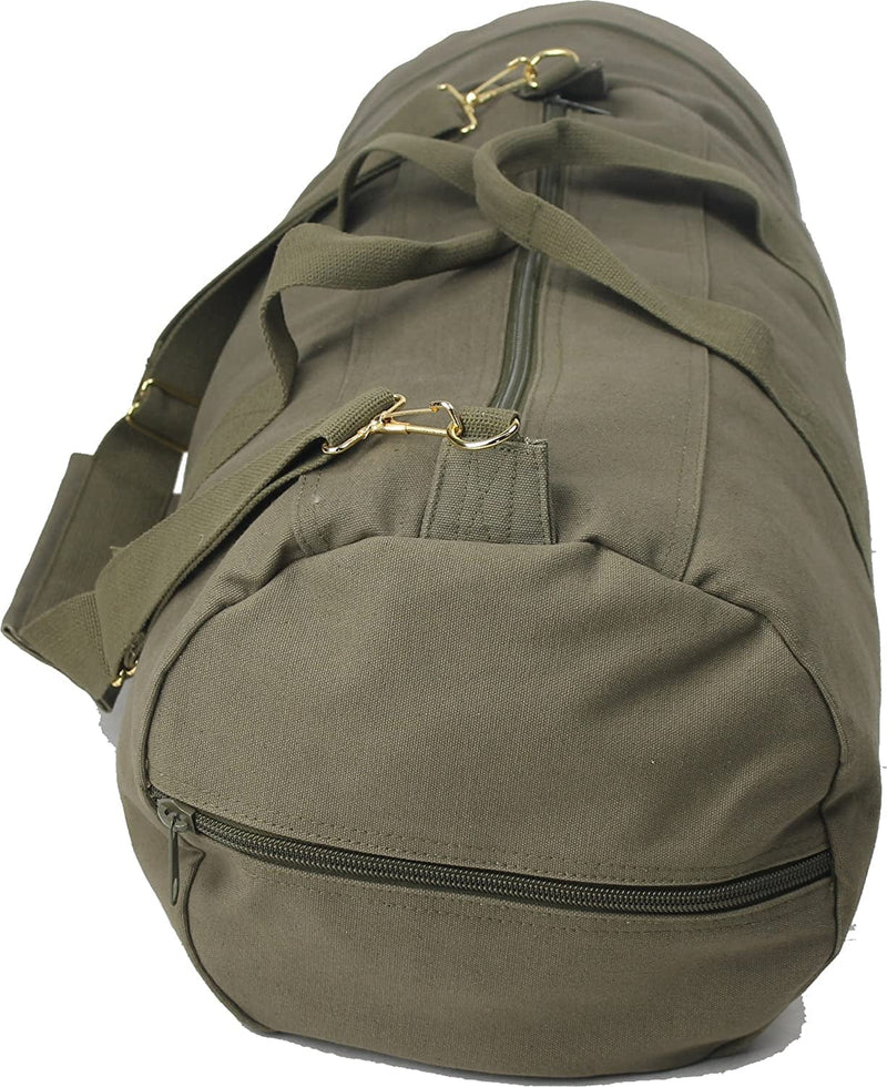 ARMYU Cotton Canvas Large Shoulder Duffle Bag, Olive Drab Military Tote with Straps for Sports, Gym, Work, Everyday, Travel, Camping, Hiking, Overnight, Weekend - Packable, Carryall, Holdall Home & Garden > Household Supplies > Storage & Organization ARMYU   