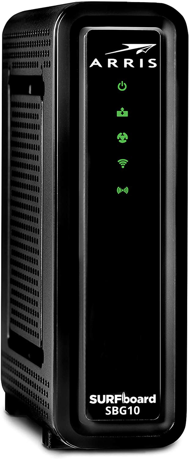 ARRIS SURFboard SBG10 DOCSIS 3.0 Cable Modem & AC1600 Dual Band Wi-Fi Router, Approved for Cox, Spectrum, Xfinity & others (black) Electronics > Networking > Modems ARRIS   