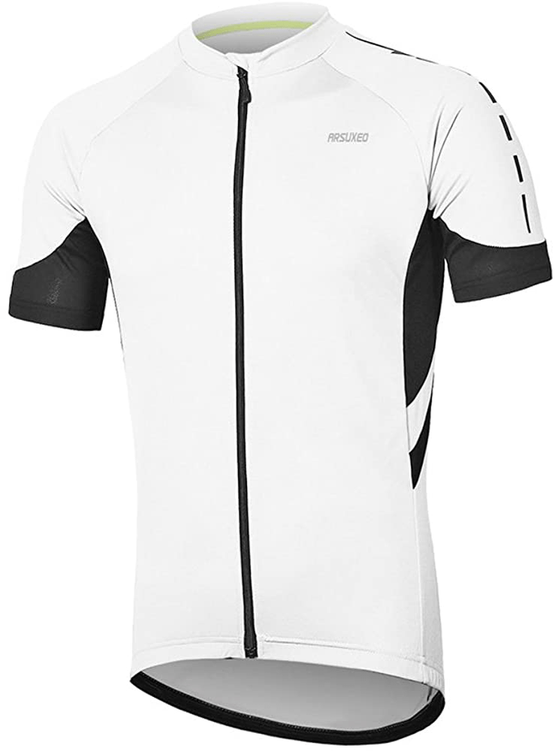 ARSUXEO Men's Short Sleeves Cycling Jersey Bicycle MTB Bike Shirt 636