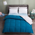 ART DEMO Reversible down Alternative Quilted Comforter, Hypoallergenic Lightweight for Winter, Duvet Insert with Corner Tabs, Full/Queen Size, Pink/White Home & Garden > Linens & Bedding > Bedding > Quilts & Comforters ART-DEMO HOME DECORATION CO Teal Blue/Pale Twin 