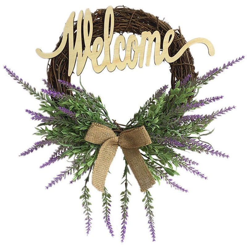 Artificial Romantic Lavender Garland Home Bar Wedding Party Hanging Decor for Valentine'S Day Christmas Hello Welcome Wall Lintel Window Decorations Festive Supplies  Famyfamy   