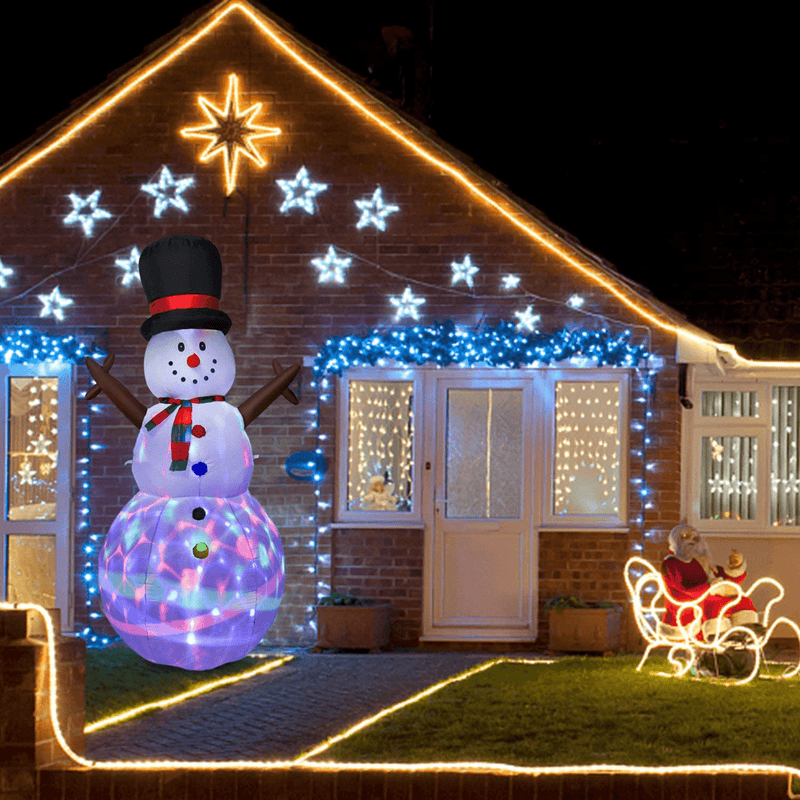 Artiflr 8FT Christmas Inflatable Snowman, with LED Light Christmas Decoration for Indoor Outdoor Yard Garden Decorations