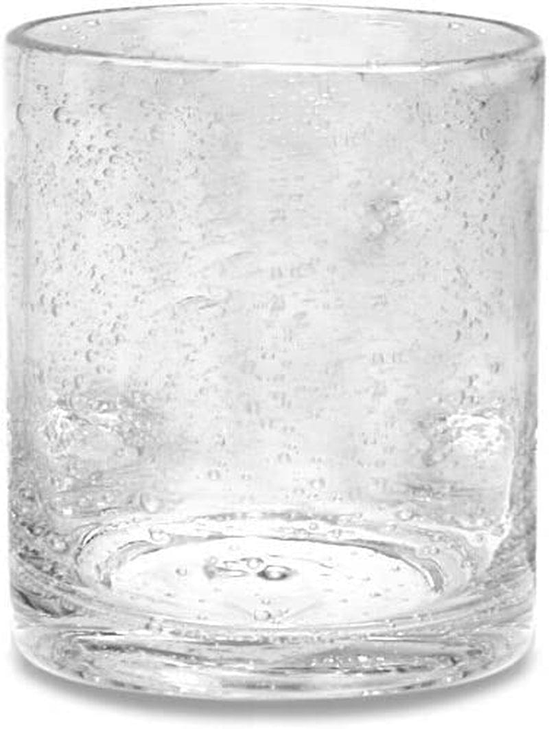 Artland Iris Seeded Clear 14 Ounce Double Old Fashioned Glass, Set of 6