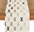 Artoid Mode Green Pink Bunny Rabbit Easter Table Runner, Spring Kitchen Dining Table Decoration for Home Party Decor 13X72 Inch Home & Garden > Decor > Seasonal & Holiday Decorations Artoid Mode Black/Brown 13" x 72", Table Runner 
