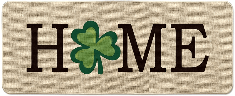 Artoid Mode Home Clover Shamrock Decorative Doormat, Seasonal Spring St. Patrick'S Day Holiday Home Low-Profile Floor Mat Switch Mat for Indoor Outdoor 17 X 29 Inch Arts & Entertainment > Party & Celebration > Party Supplies Artoid Mode 17" x 47"  
