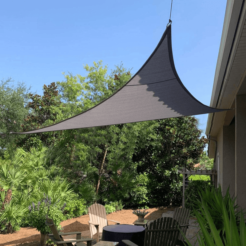 Artpuch 16' x 16' x 16' Sun Shade Sails 185GSM Triangle Shade Sail UV Block for Patio Garden Outdoor Facility and Camping