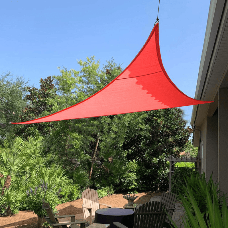 Artpuch 16' x 16' x 16' Sun Shade Sails 185GSM Triangle Shade Sail UV Block for Patio Garden Outdoor Facility and Camping