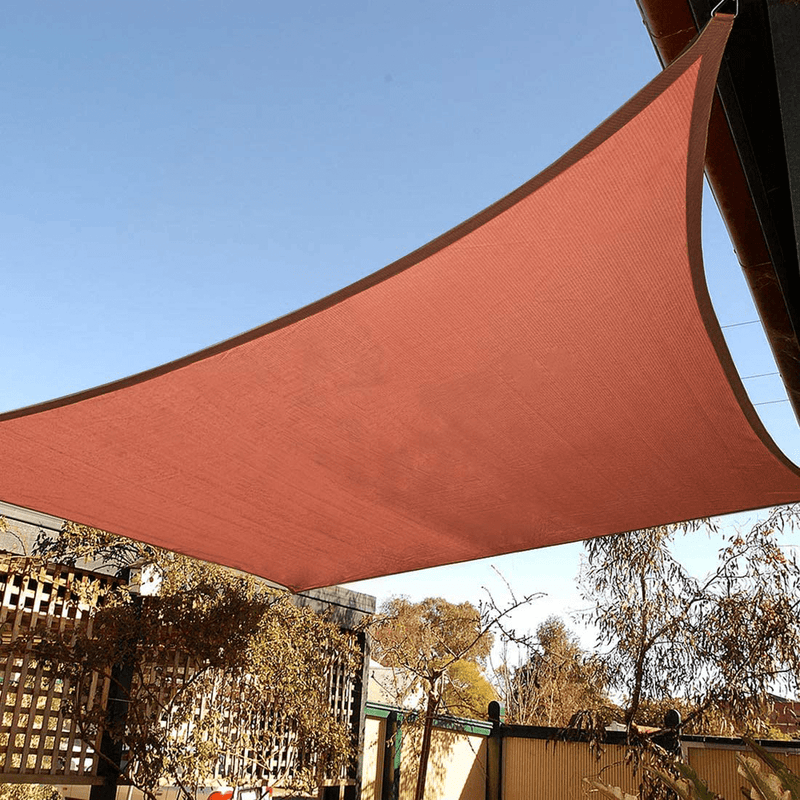 Artpuch 8'X10' Rectangle Sun Shade Sails Sand UV Block for Shelter Canopy Patio Garden Outdoor Facility and Activities Home & Garden > Lawn & Garden > Outdoor Living > Outdoor Umbrella & Sunshade Accessories Artpuch Rust Red 10'x10' 