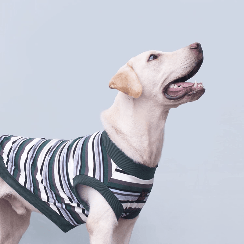 ARUNNERS Dog Striped T-Shirts Tank Vest Breathable Shirts Sleeveless Tank Top for Large Pet Dogs Boys and Girls Animals & Pet Supplies > Pet Supplies > Dog Supplies > Dog Apparel ARUNNERS   