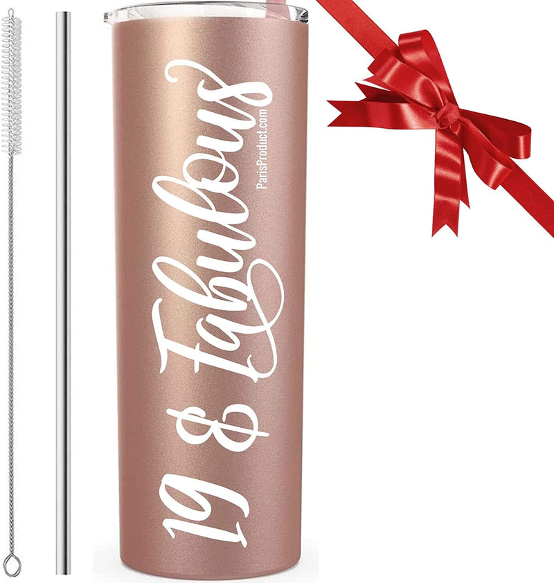 As Seen on FOX, ABC, NBC, CBS NEWS — 20 Oz Stainless Steel Tumbler Bridal Shower Gifts for Bride to Be, Bride Gift from Bridesmaid, Groom, and Mother, Christmas Stocking Stuffers by PARIS PRODUCTS CO Home & Garden > Kitchen & Dining > Tableware > Drinkware PARIS PRODUCTS CO. 19 & Fabulous  