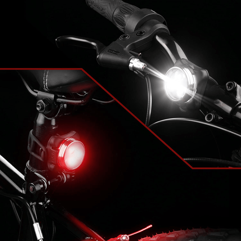 Ascher USB Rechargeable Bike Light Set,Super Bright Front Headlight and Rear LED Bicycle Light,650mah Lithium Battery,4 Light Mode Options(2 USB cables and 4 Strap Included) Sporting Goods > Outdoor Recreation > Cycling > Bicycle Parts Ascher   