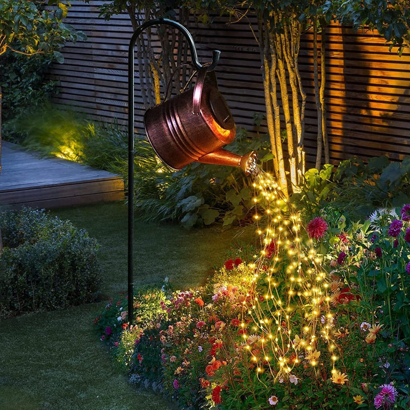 ASDFG Solar Watering Can Lights Waterproof Garden Decorations - Outdoor Large Fairy Lartern Hanging Retro Metal Kettle Light Star Art Decorative Lamp for Walkway Table Patio Lawn with Bracket Home & Garden > Lighting > Lamps asdfg Retro  