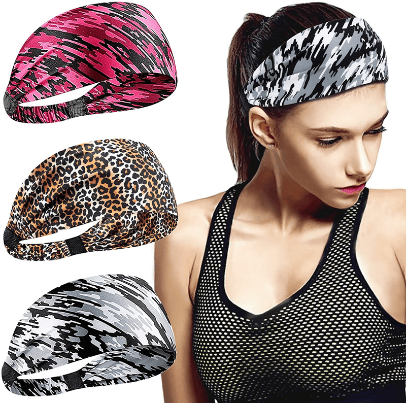 Aseking Christmas Day Workout Sports Headband for Women(3 Pack) - Lightweight Women Sweatband Gym Accessories for Running, Yoga, Sports, and Daily