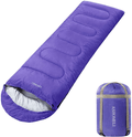 ASHOMELI Camping Sleeping Bags for Adults - 4 Season Warm & Cool Weather - Summer, Spring, Fall, Winter, Lightweight, Waterproof Sleeping Bag for Camping, Traveling, Indoors and Outdoors  ASHOMELI Purple/Standard(33"*87")  