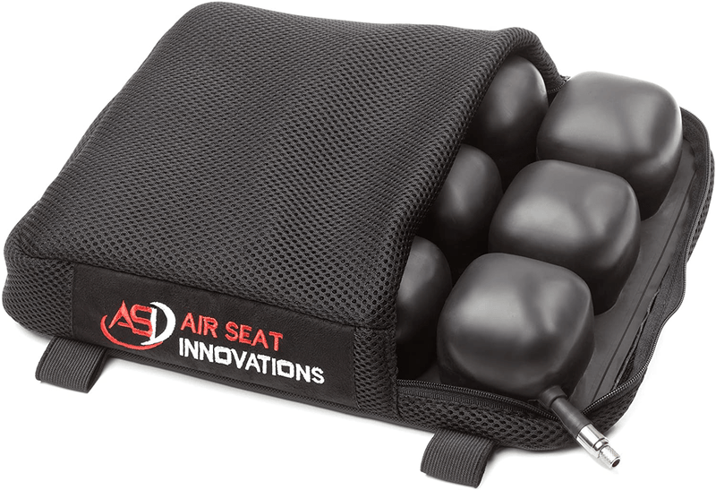 ASI - Motorcycle Air Seat Cushion, Rear or Small Seat Size, Extends Ride time and Increases Circulation, Reduces Vibration, 12" X 9.5" x 2" Vehicles & Parts > Vehicle Parts & Accessories > Vehicle Maintenance, Care & Decor > Vehicle Covers > Vehicle Storage Covers > Motorcycle Storage Covers ASI Air Seat Innovations Default Title  