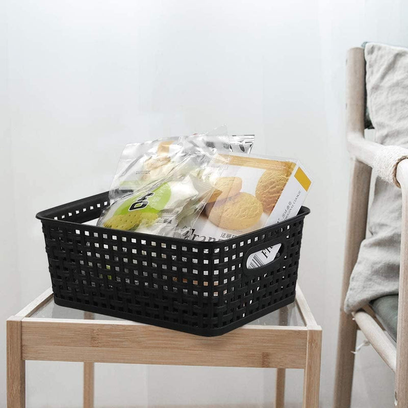 Asking Black Plastic Weave Storage Baskets, Set of 6 Home & Garden > Household Supplies > Storage & Organization Asking   