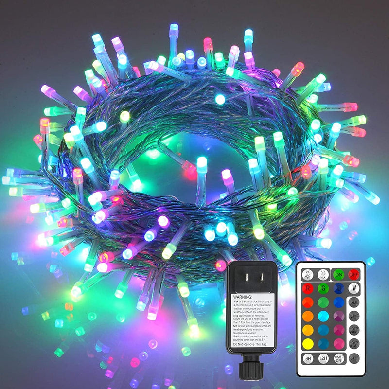 Asmader Fairy Lights,66Ft 200Leds Plug in LED Christmas Decorations Lights with Remote Multi Color Changing String Lights for Bedroom Party Holiday Indoor Outdoor Christmas Lights Home & Garden > Lighting > Light Ropes & Strings Asmader   