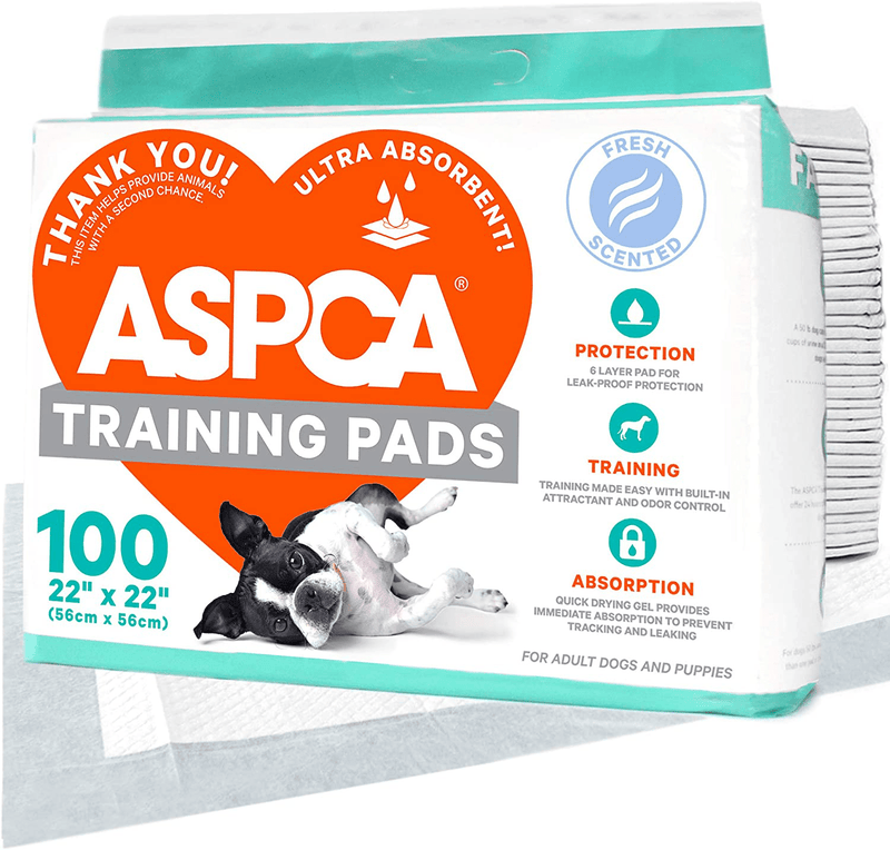 ASPCA Dog Training Pads Animals & Pet Supplies > Pet Supplies > Dog Supplies > Dog Diaper Pads & Liners ASPCA Fresh Scent 22" x 22" - Pack of 100 