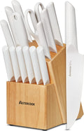Astercook Knife Set, 15 Pieces Chef Knife Set with Block for Kitchen, German Stainless Steel Knife Block Set, Dishwasher Safe, Best Gift Home & Garden > Kitchen & Dining > Kitchen Tools & Utensils > Kitchen Knives Astercook Ivory White  