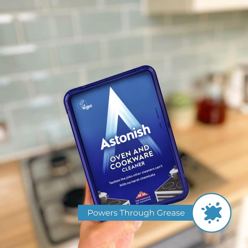 Astonish Oven & Cookware Cleaning Paste for Glass, Appliances, Ceramics, Stovetop & Pyrex - All Purpose Kitchen Cleaner - Heavy Duty Stainless Steel Degreaser Removes Baked on Grease & Grime, 150G Tub Home & Garden > Household Supplies > Household Cleaning Supplies Astonish   