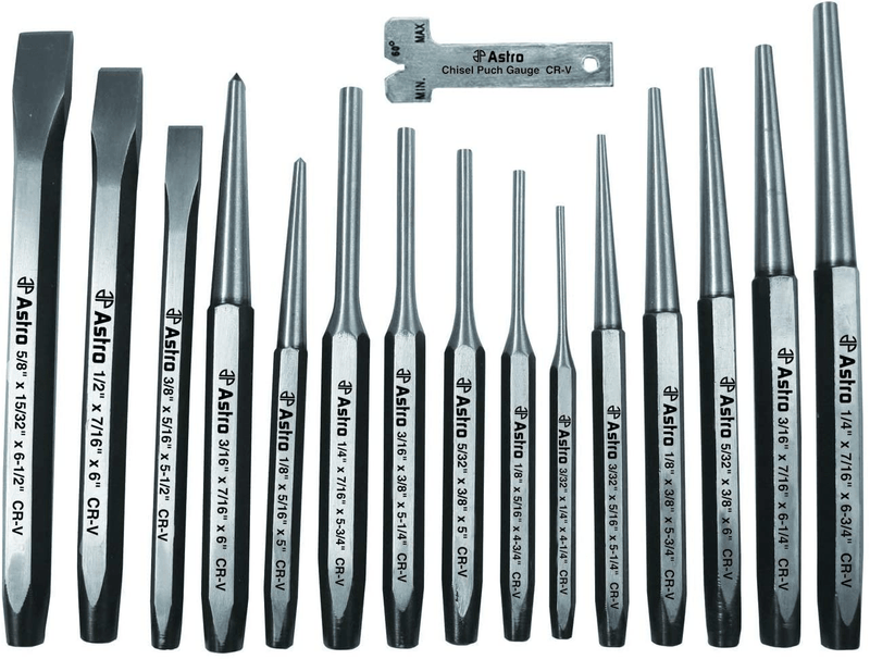 Astro Pneumatic Tool 1600 16-Piece Punch and Chisel Set Hardware > Tools > Tool Sets > Hand Tool Sets Astro Pneumatic Tool .Original version  