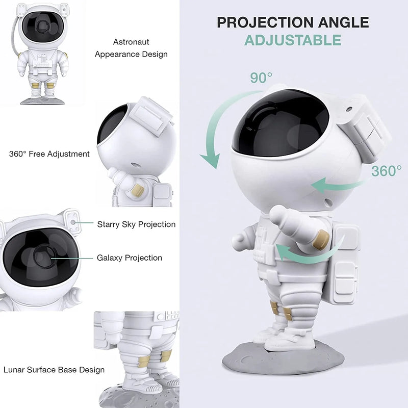 Astronaut Light Projector - Astronaut Star Galaxy Projector, Starry Night Light Projector with Timer - Astronaut Galaxy Projector Night Light (Remote Control)