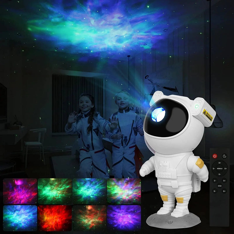 Astronaut Light Projector Star Night Lamp Kids Astromora Galaxy Bedroom Ceiling Decorations Starry Sky LED Robot Spaceman Toys Boys Girls Birthday Christmas Gift Chilren Teens 4-10-12 Years Old