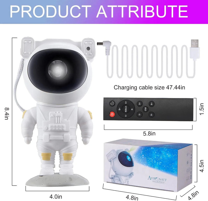 Astronaut Star Projection Light,Led Kids Night Light,Galaxy Nebula Ceiling Projector Lamp,With Remote and Timer,For Children and Adults Bedroom Party Best Gift