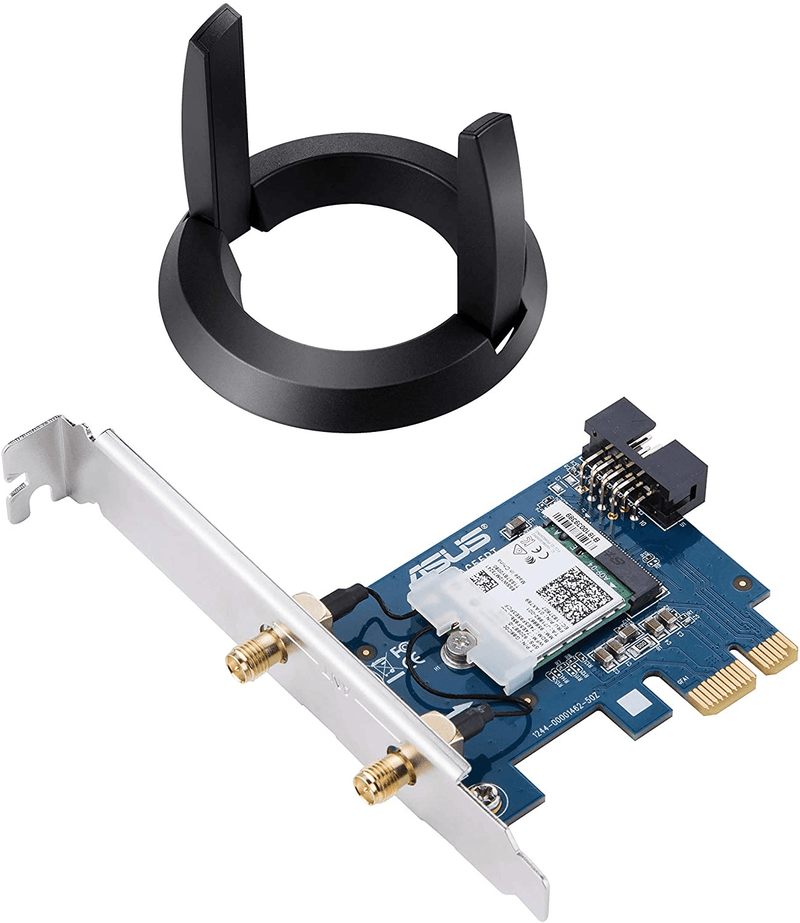 ASUS Dual Band 802.11AC Wireless-AC2100 PCI-e Bluetooth 5 Gigabit WiFi Adapter, 160MHz Support (PCE-AC58BT) Electronics > Networking > Network Cards & Adapters ‎Asus Default Title  
